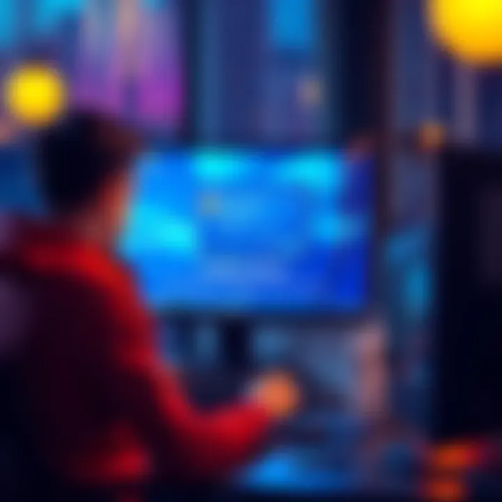 A person sitting at a computer, looking puzzled while trying to install software on a Windows screen with installation prompts visible.