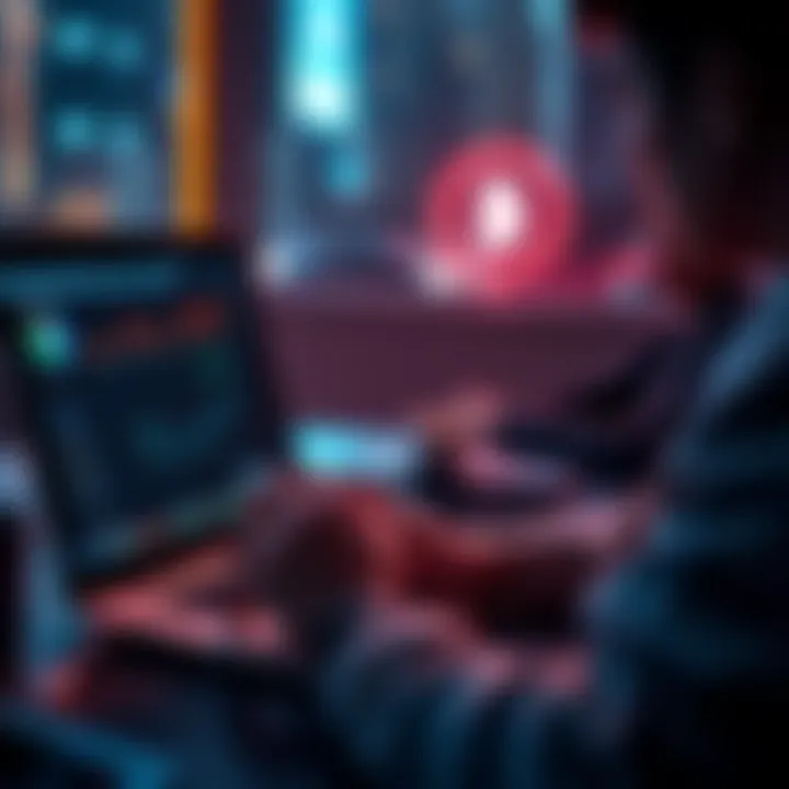 Investing in Altcoins A person analyzing altcoin options on a laptop, with a focus on $WHITE and other projects that offer real-world utility.