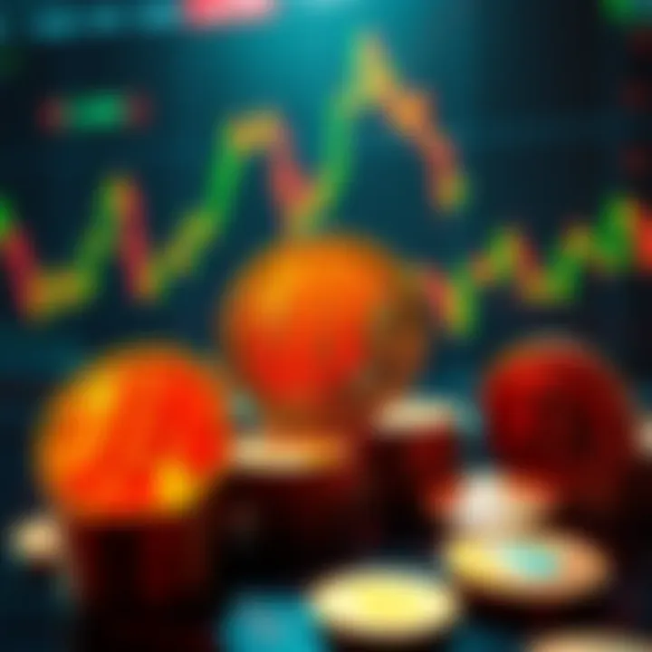 A visual representation of Bitcoin ETFs and IRA investments with charts and Bitcoin symbols.