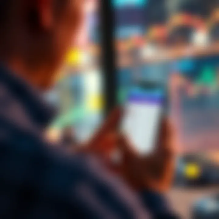 Person analyzing ETF investment options on a phone screen with Revolut app open