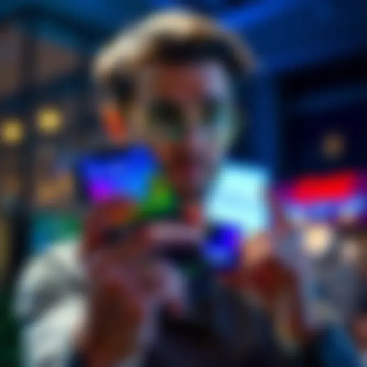 A person holding a phone displaying Raiz and CMC investment apps, looking concerned about their financial future.