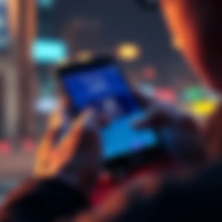 A person looking at their smartphone screen showing the Robinhood app with XRP cryptocurrency information
