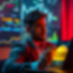 A person contemplating investing in Bitcoin, looking at a laptop showing Bitcoin price charts, with a $200 bill nearby