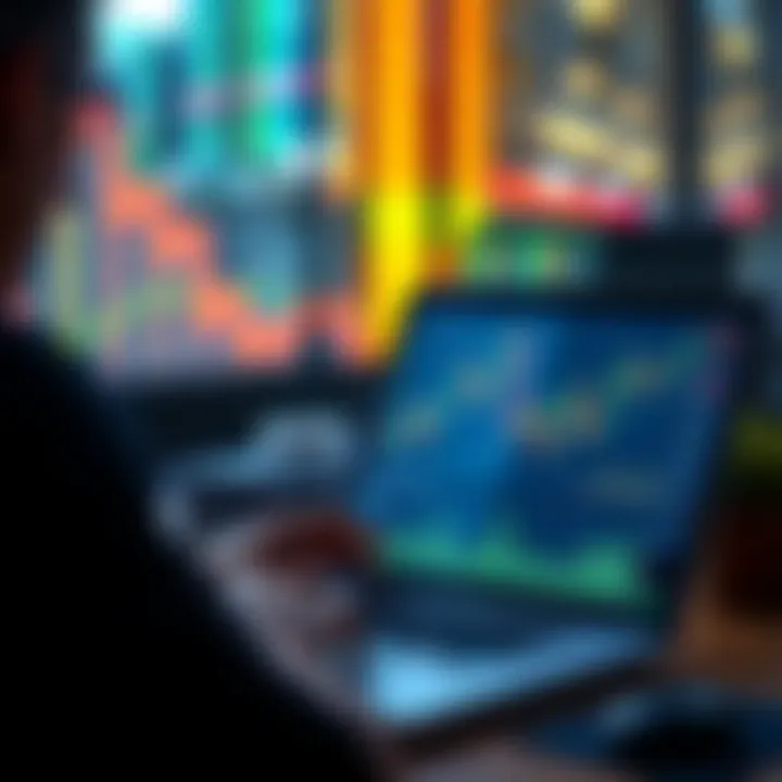 A person looking at stock market graphs on a laptop, contemplating investment decisions after losses.