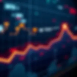 A stock market chart showing a downward trend with arrows indicating potential buying points, symbolizing investment opportunities.