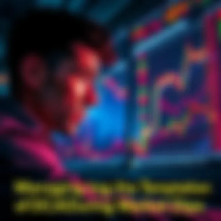 A person looking at stock charts with a worried expression during a market dip, contemplating investment strategies