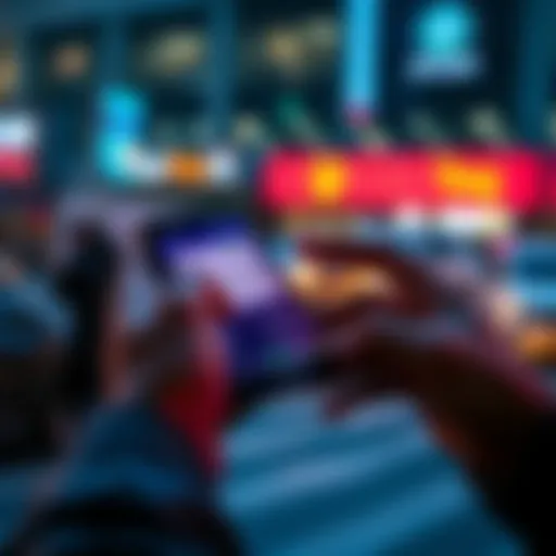 A person holding a smartphone displaying a financial app with Atom investment information, symbolizing optimism in future gains.