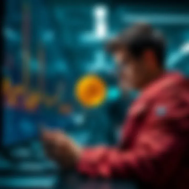 A person looking at Bitcoin investment options on the OKX platform, considering future investment strategies.
