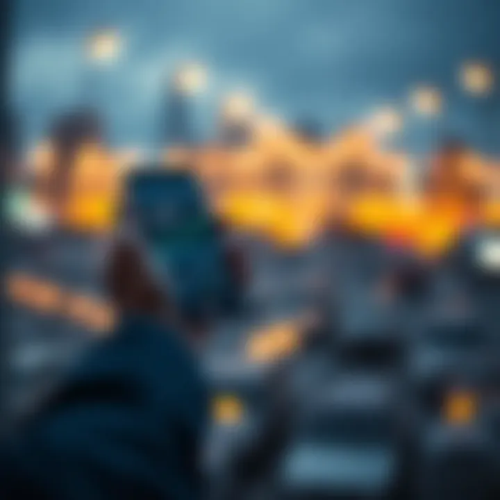 A person holding a smartphone displaying financial data related to DOT investments, symbolizing hope for financial independence.