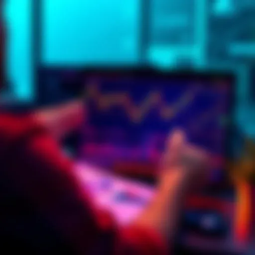 A person analyzing charts and graphs related to Kaspa investment