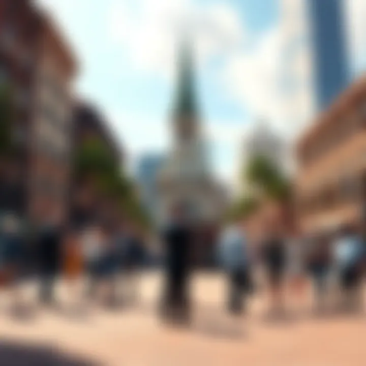 A bustling Jackson Square with investors discussing potential deals and strategies.