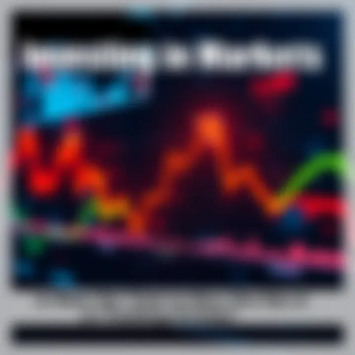 A visual representation of a stock market chart with arrows indicating dips and rises, symbolizing investment decisions.