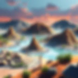 An illustration showing undeveloped land and digital copyrights, representing different kinds of investment opportunities beyond cash flow assets.