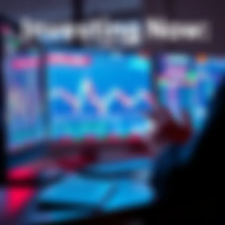 A person looking at stock market charts on a computer, considering investment options