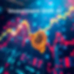 A visual representation of a financial graph showing a surge in AI investments while Bitcoin's value drops.