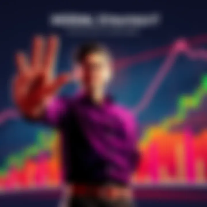 A person confidently holding a stock chart showing upward trends and high prices, symbolizing a long-term investment strategy.