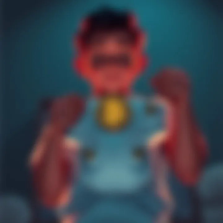 A person holding a diaper with a coin logo, looking optimistic after a portfolio drop.
