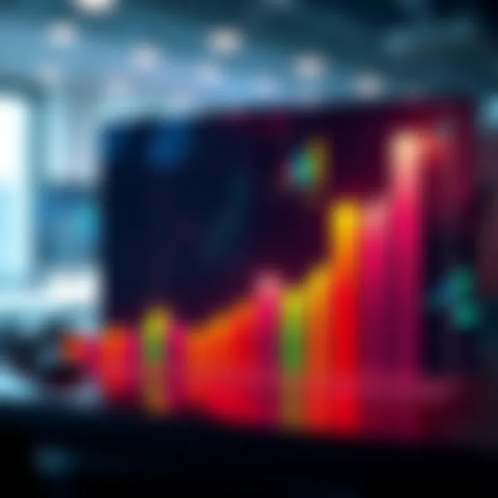 Investment Growth Chart A colorful growth chart showing increasing investment trends over five years, representing a super aggressive portfolio strategy.