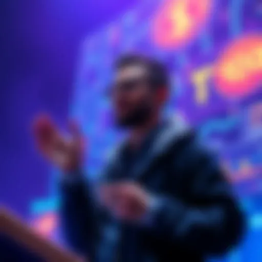 A lead developer presenting a $100 million investment plan for DApps and gaming applications in the Pi ecosystem.