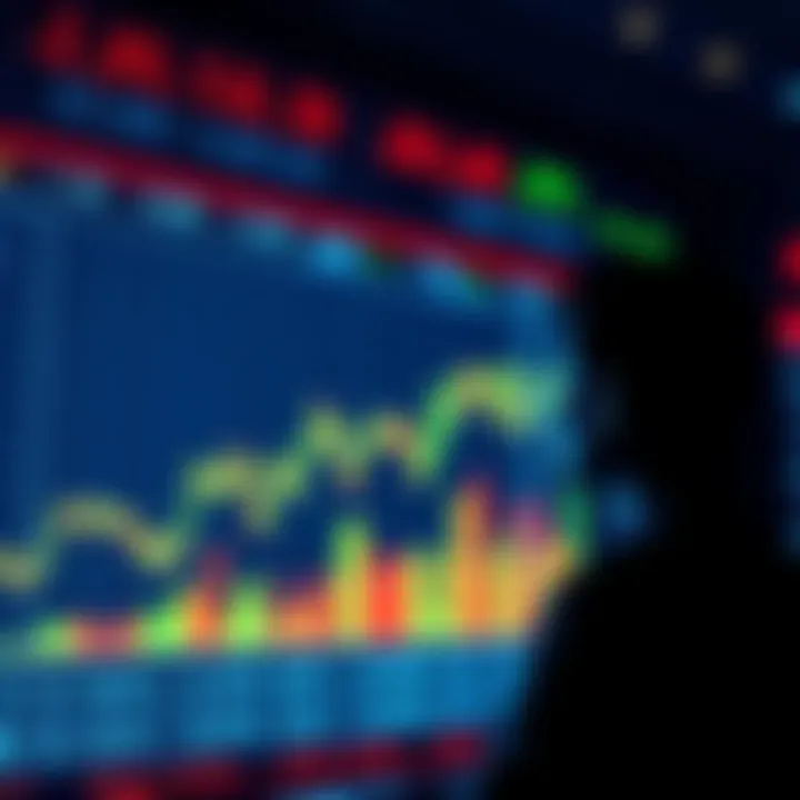 A graph showing rising stock prices with a person considering different investment options, pondering the effectiveness of Dollar Cost Averaging.