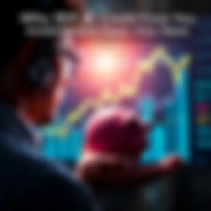 A person looking at a graph showing steady growth while holding a piggy bank, symbolizing Dollar-Cost Averaging in investing.