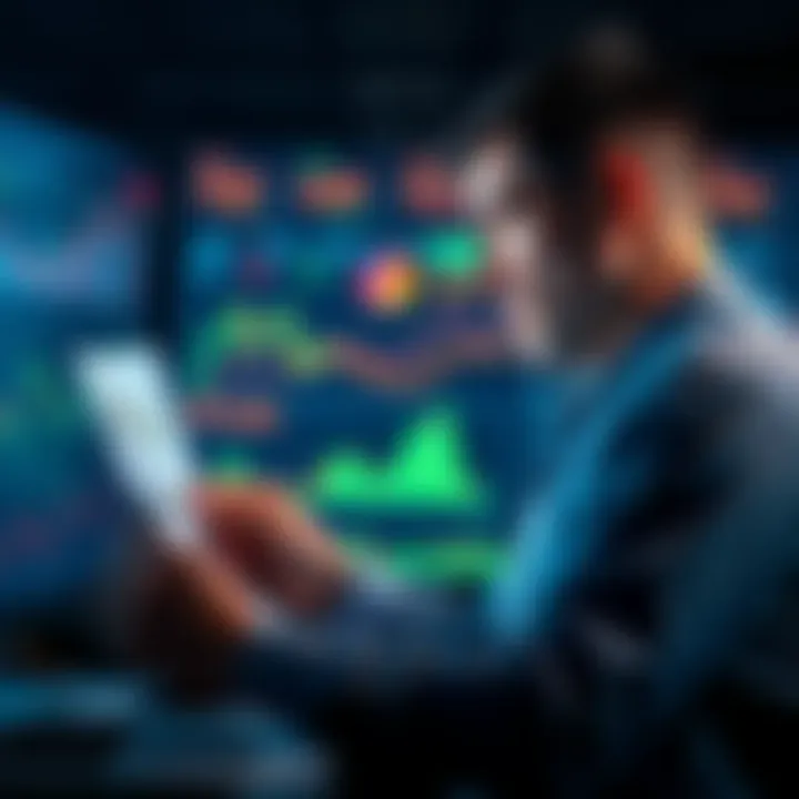 Investor Analyzing Financial Charts An investor looks at financial charts and graphs, reflecting confidence in their investment strategy, symbolizing a shift from doubt to belief.