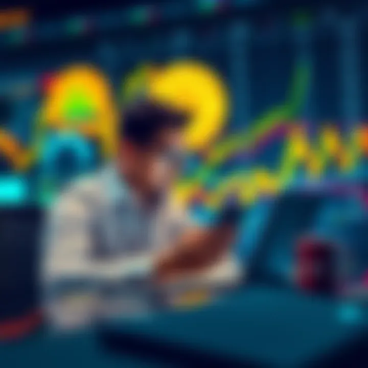 An investor reviewing Bitcoin charts while ignoring altcoin graphs, symbolizing a strategic shift in investment focus for 2024.