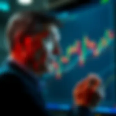 An investor looking at a chart of Ethereum ETFs with a thoughtful expression, pondering their investment strategy.