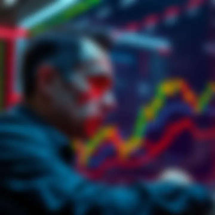 An anxious investor studies fluctuating stock charts, hoping to return to their original investment point in a challenging market.