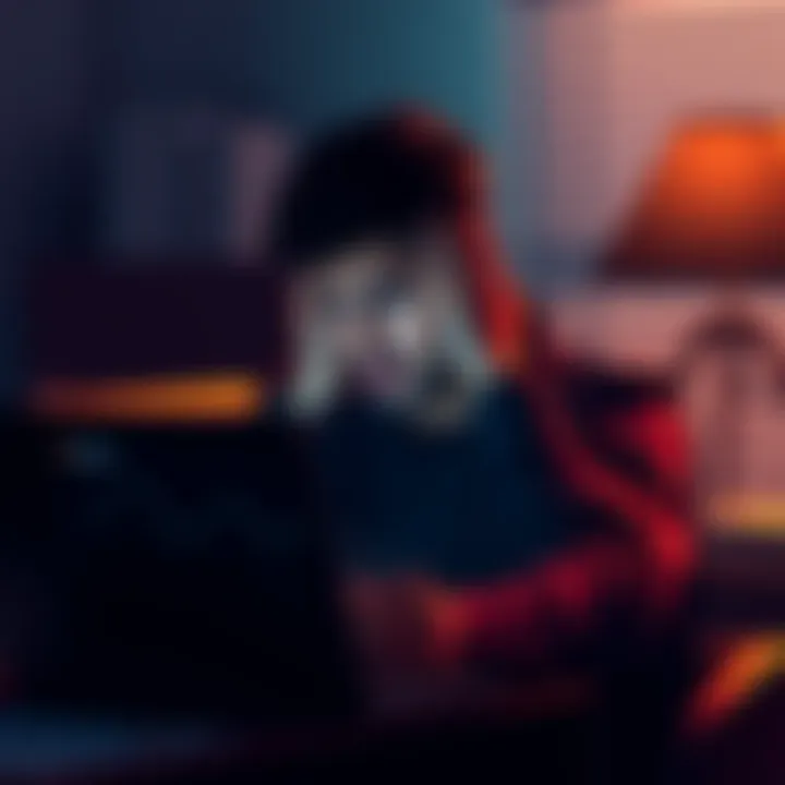 A person sitting at a desk looking worried with a laptop showing a Bitcoin graph, reflecting on their recent investment