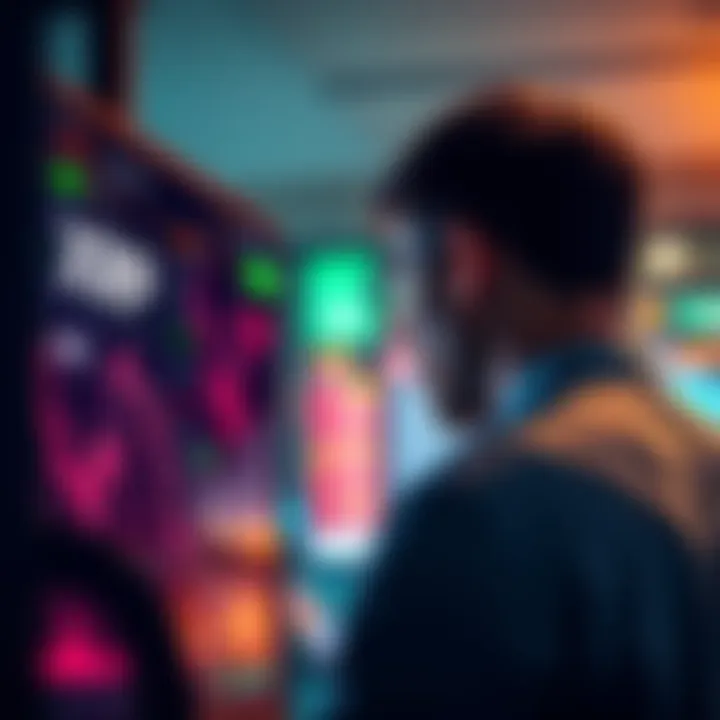 A person looking at a digital trading screen showing XRP prices, contemplating selling their investment