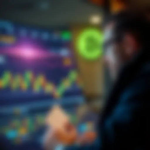 An investor looks at a cryptocurrency chart, planning to convert CRO tokens into Solana, reflecting their exit strategy from Crypto.com.