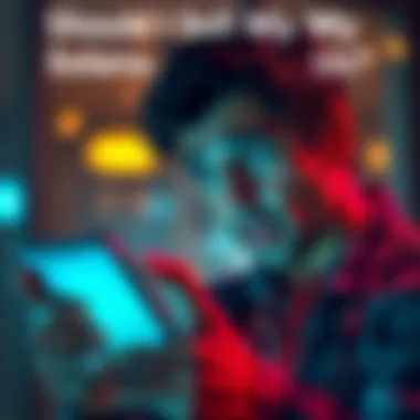 An investor looking worried while checking Solana prices on their phone, showing a financial app display with declining values