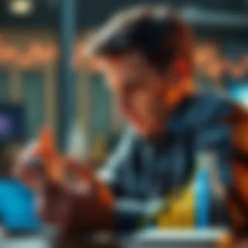 A tired investor looking at a graph showing financial growth, symbolizing their shift from crypto to real-world assets.