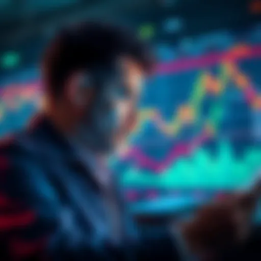 Investor looking at cryptocurrency charts and contemplating selling half of their XRP holdings