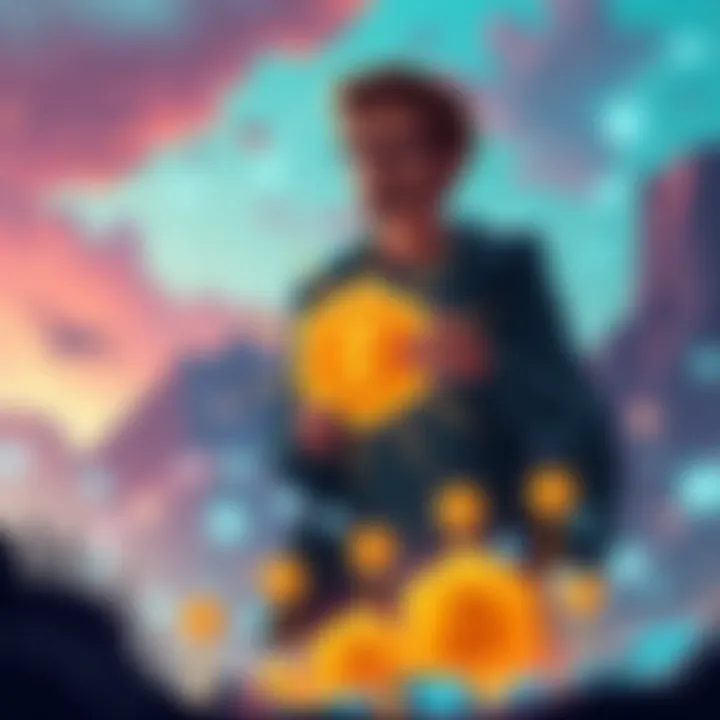 An investor shows their commitment to a long-term staking strategy with HEX, depicting growth and confidence in the future of crypto investments.