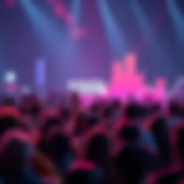 Crowd of excited investors looking at a rising graph with the text 100k milestone and ATH on a display screen