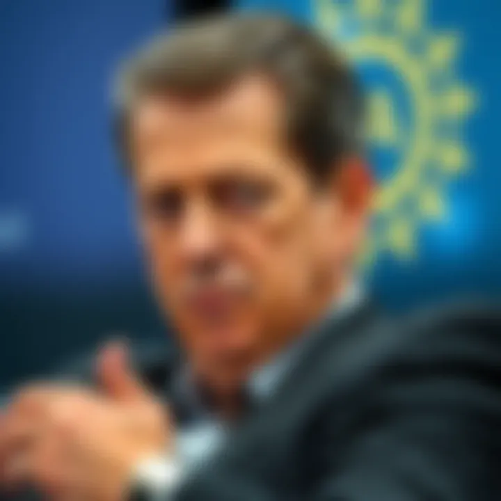 Jamie Diamond frowning while discussing the CLARITY Act at a financial conference