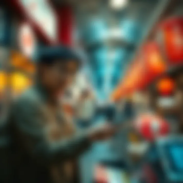 A person making a purchase using SHIB cryptocurrency at a shop in Japan