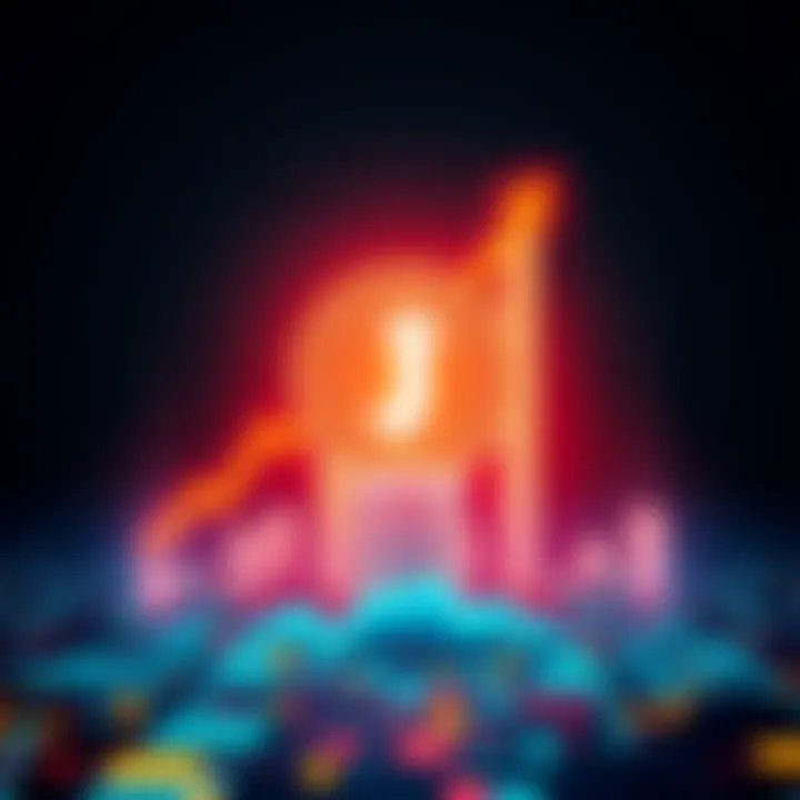 A graphic showing the upward trend of Jasmy in the crypto market with a digital coin symbol and charts