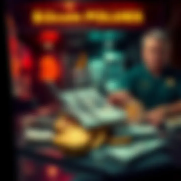 Jasper County Sheriff's Office officials display recovered cash from a Bitcoin machine, highlighting efforts against online scams.