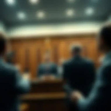 Courtroom scene showing John Karony being sentenced for fraud