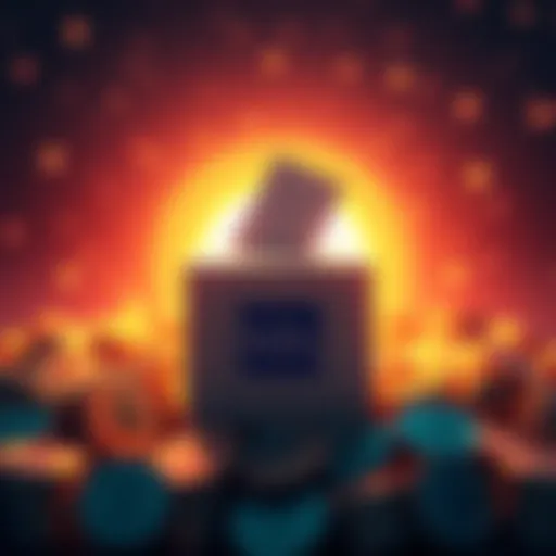 A graphic showing Jupiter Exchange logo with a ballot box, representing voting against the SOL value capture proposal, and SOL tokens around it.