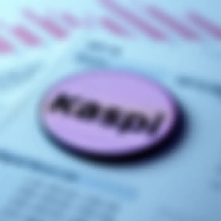 A close-up of the Kaspa logo displayed on a financial report, indicating its return to Grayscale's asset consideration list.