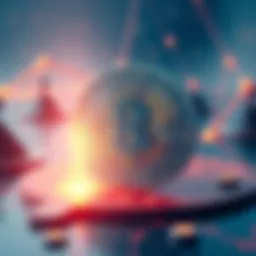 A digital representation of Kaspa's decentralized stablecoin featuring a secure blockchain design combined with smart contract elements, symbolizing innovation and financial stability.