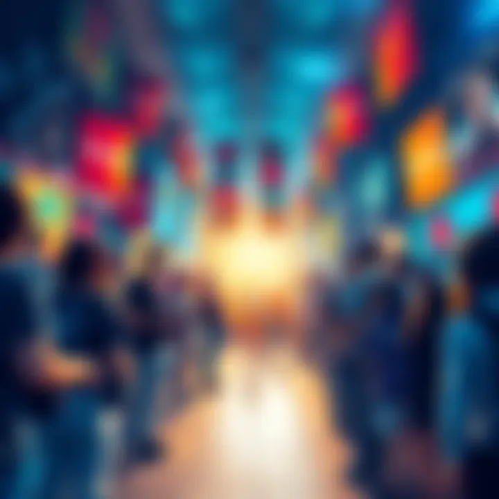 A vibrant community gathering showing people engaged in various initiatives, with Kendu branding visible on banners and merchandise, reflecting the transition from memecoin to a community-focused bran...