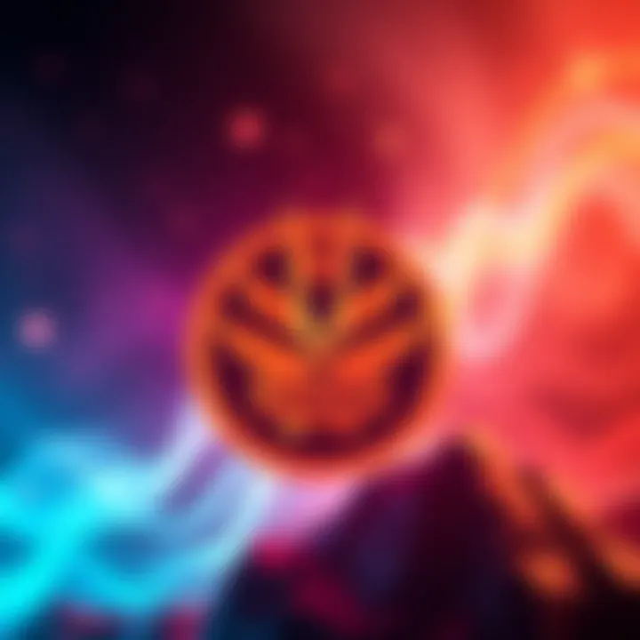 The logo of KENDU, a rising memecoin, with a vibrant background symbolizing growth and community support.