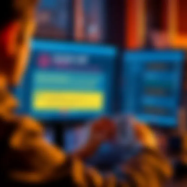 A person troubleshooting a Kerlink iFemtoCell 915 device, looking at an onboarding page with error messages on a computer screen.
