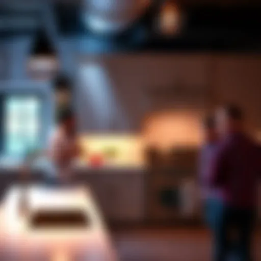 Contestants showcase their kitchens during the intense reveal event.