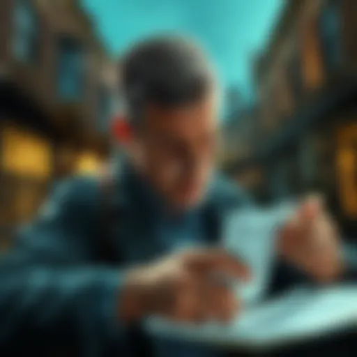 A distressed Kiwi gathering evidence to track down a scammer, showing two London addresses linked to the case.